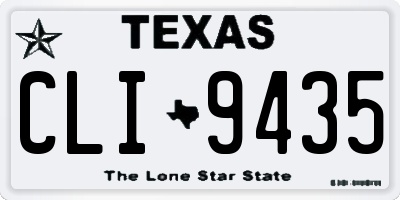 TX license plate CLI9435