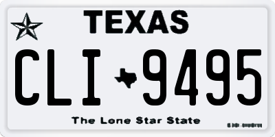 TX license plate CLI9495