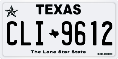 TX license plate CLI9612