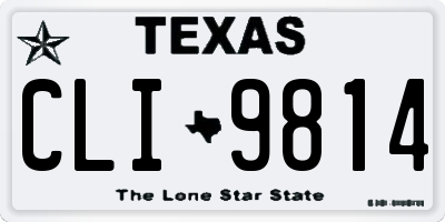 TX license plate CLI9814