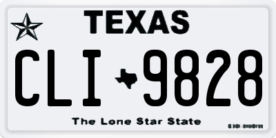 TX license plate CLI9828