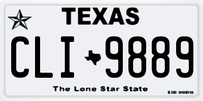 TX license plate CLI9889