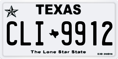 TX license plate CLI9912