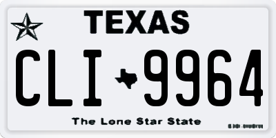 TX license plate CLI9964