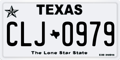 TX license plate CLJ0979
