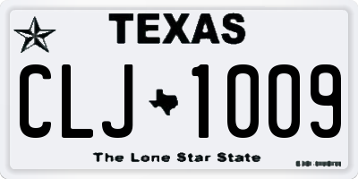 TX license plate CLJ1009
