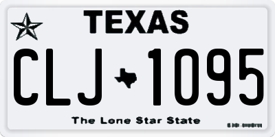 TX license plate CLJ1095