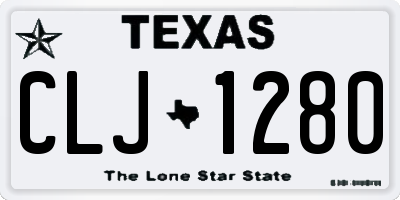 TX license plate CLJ1280