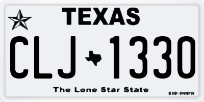 TX license plate CLJ1330