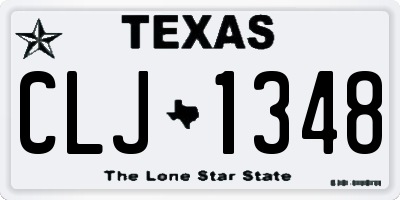 TX license plate CLJ1348
