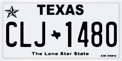 TX license plate CLJ1480