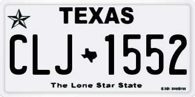 TX license plate CLJ1552