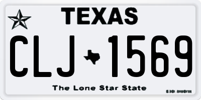 TX license plate CLJ1569