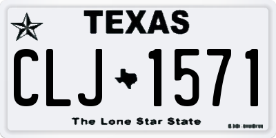 TX license plate CLJ1571