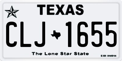 TX license plate CLJ1655