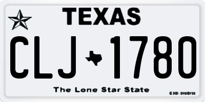 TX license plate CLJ1780