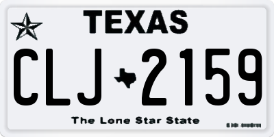 TX license plate CLJ2159