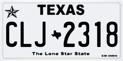 TX license plate CLJ2318