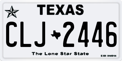 TX license plate CLJ2446