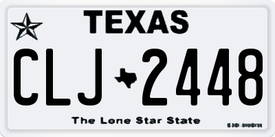 TX license plate CLJ2448