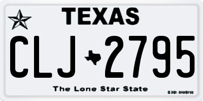 TX license plate CLJ2795
