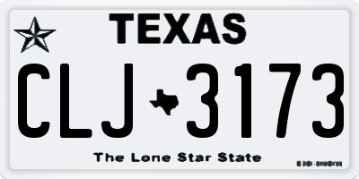 TX license plate CLJ3173