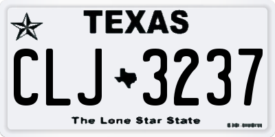 TX license plate CLJ3237