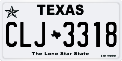 TX license plate CLJ3318