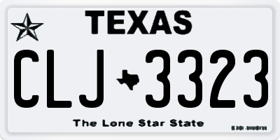 TX license plate CLJ3323
