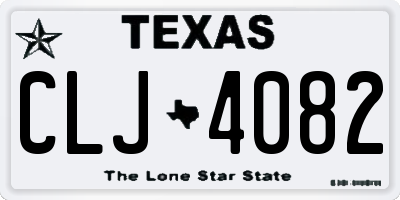 TX license plate CLJ4082