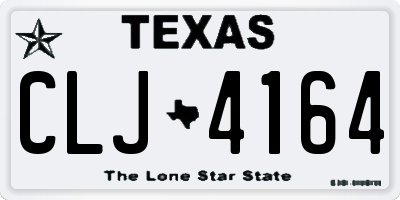 TX license plate CLJ4164