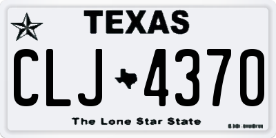 TX license plate CLJ4370