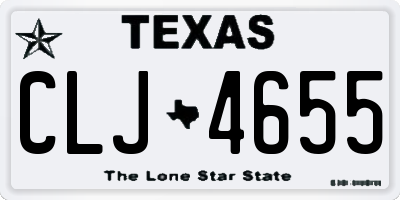 TX license plate CLJ4655