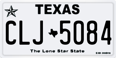TX license plate CLJ5084