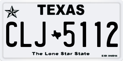 TX license plate CLJ5112