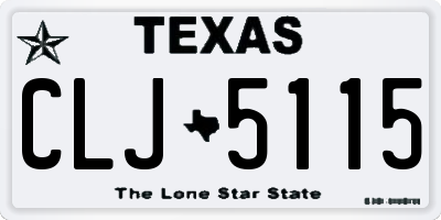 TX license plate CLJ5115