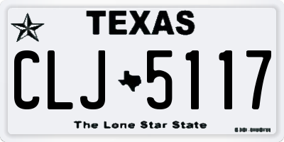 TX license plate CLJ5117