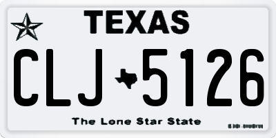TX license plate CLJ5126