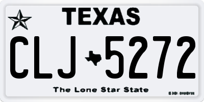 TX license plate CLJ5272