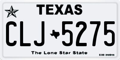 TX license plate CLJ5275