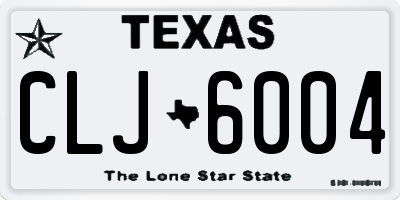 TX license plate CLJ6004
