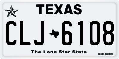 TX license plate CLJ6108