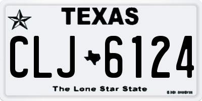 TX license plate CLJ6124