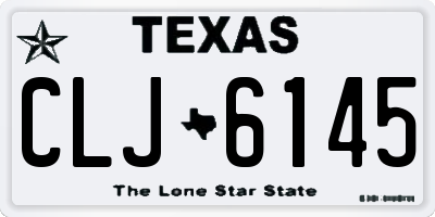 TX license plate CLJ6145