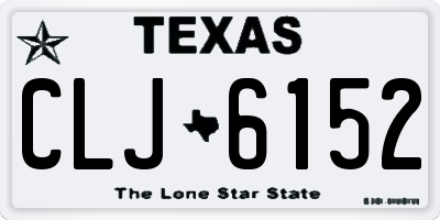 TX license plate CLJ6152