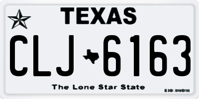 TX license plate CLJ6163