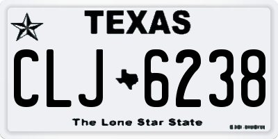 TX license plate CLJ6238