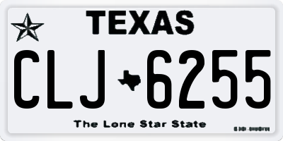 TX license plate CLJ6255