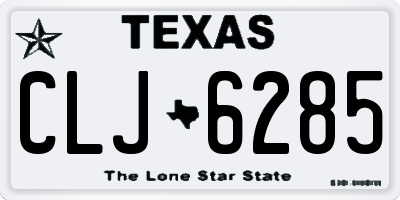 TX license plate CLJ6285