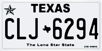 TX license plate CLJ6294